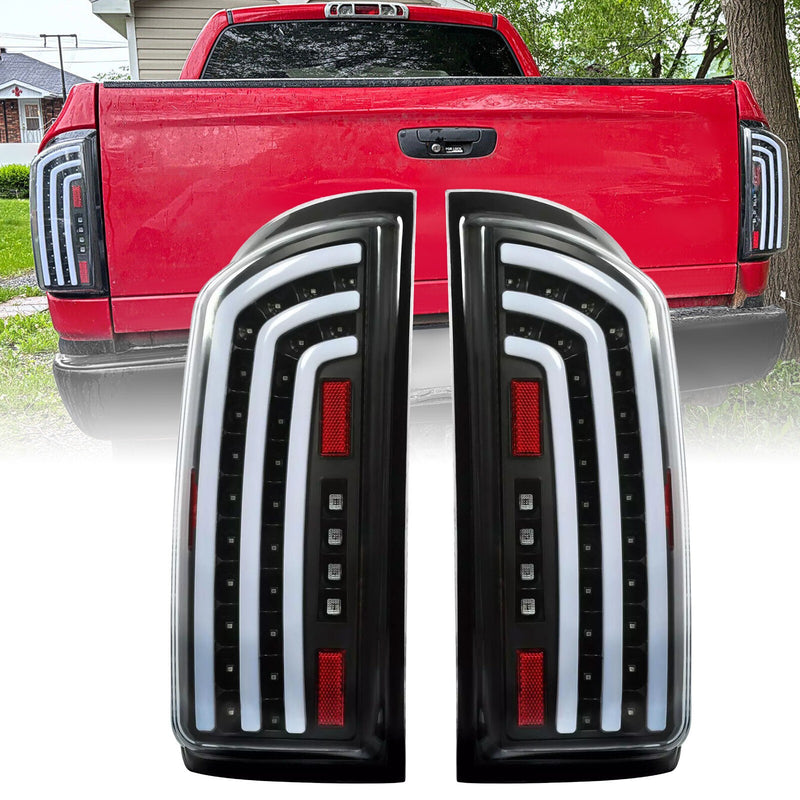 DURAFORCE For Dodge Ram 1500 2500 3500 2007 2008 2009 LED Tube Bar Clear Tail Lights Lamps