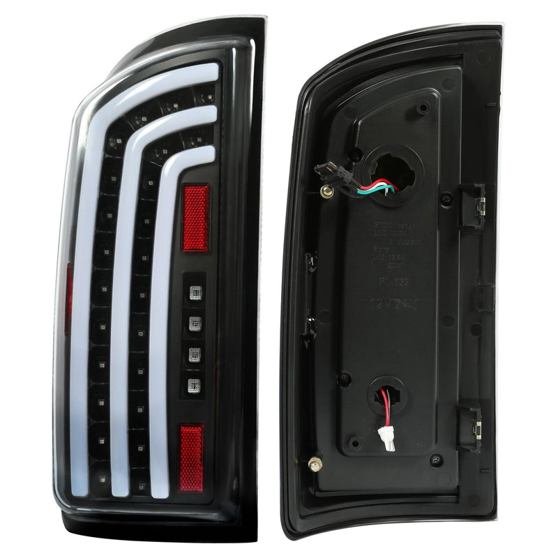 DURAFORCE For Dodge Ram 1500 2500 3500 2007 2008 2009 LED Tube Bar Clear Tail Lights Lamps