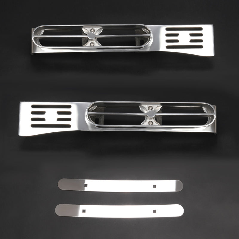 DURAFORCE Pair Silvery Front Fender Light Brackets Polish Aluminum For Peterbilt 389 388
