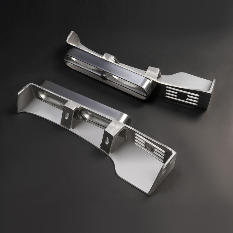 DURAFORCE Pair Silvery Front Fender Light Brackets Polish Aluminum For Peterbilt 389 388