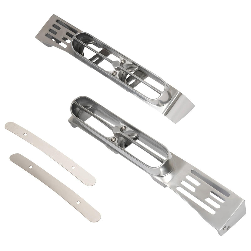 DURAFORCE Pair Silvery Front Fender Light Brackets Polish Aluminum For Peterbilt 389 388