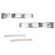 DURAFORCE Pair Silvery Front Fender Light Brackets Polish Aluminum For Peterbilt 389 388