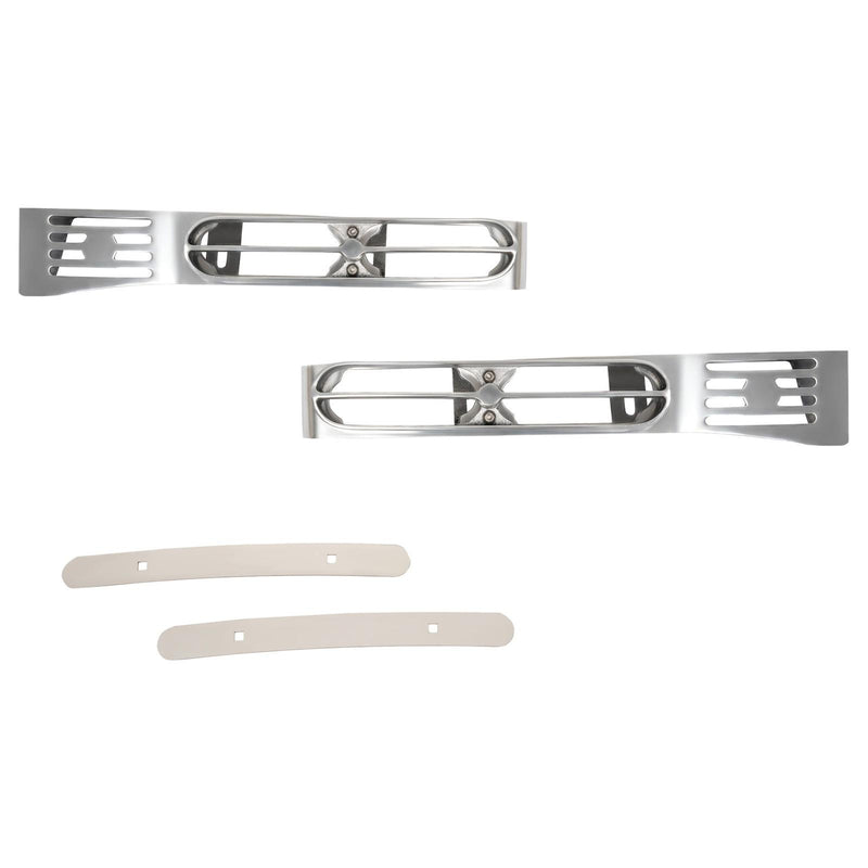 DURAFORCE Pair Silvery Front Fender Light Brackets Polish Aluminum For Peterbilt 389 388