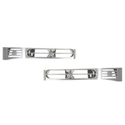 DURAFORCE Pair Silvery Front Fender Light Brackets Polish Aluminum For Peterbilt 389 388