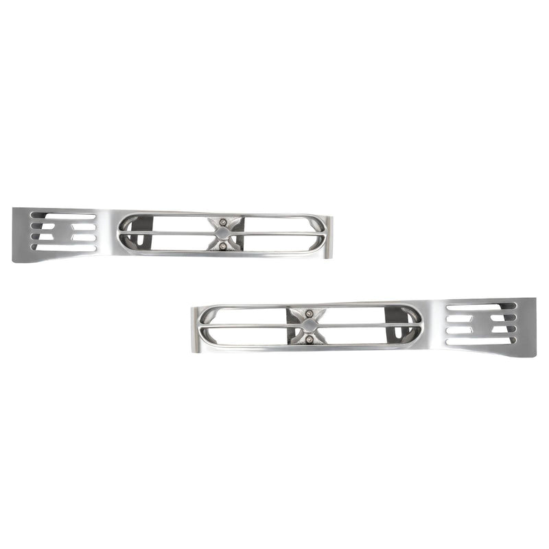 DURAFORCE Pair Silvery Front Fender Light Brackets Polish Aluminum For Peterbilt 389 388