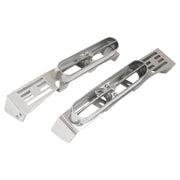 DURAFORCE Pair Silvery Front Fender Light Brackets Polish Aluminum For Peterbilt 389 388