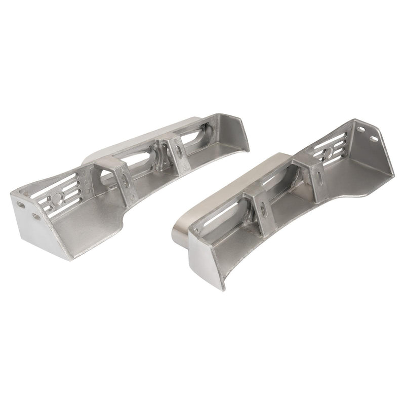 DURAFORCE Pair Silvery Front Fender Light Brackets Polish Aluminum For Peterbilt 389 388