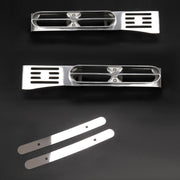 DURAFORCE Pair Silvery Front Fender Light Brackets Polish Aluminum For Peterbilt 389 388