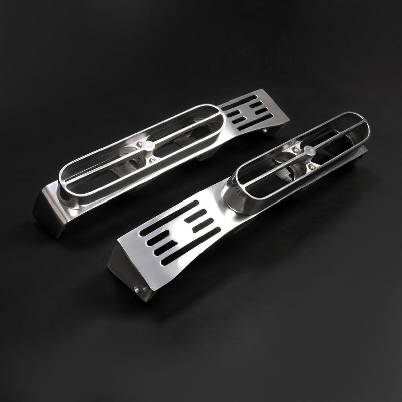 DURAFORCE Pair Silvery Front Fender Light Brackets Polish Aluminum For Peterbilt 389 388