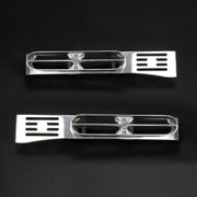 DURAFORCE Pair Silvery Front Fender Light Brackets Polish Aluminum For Peterbilt 389 388