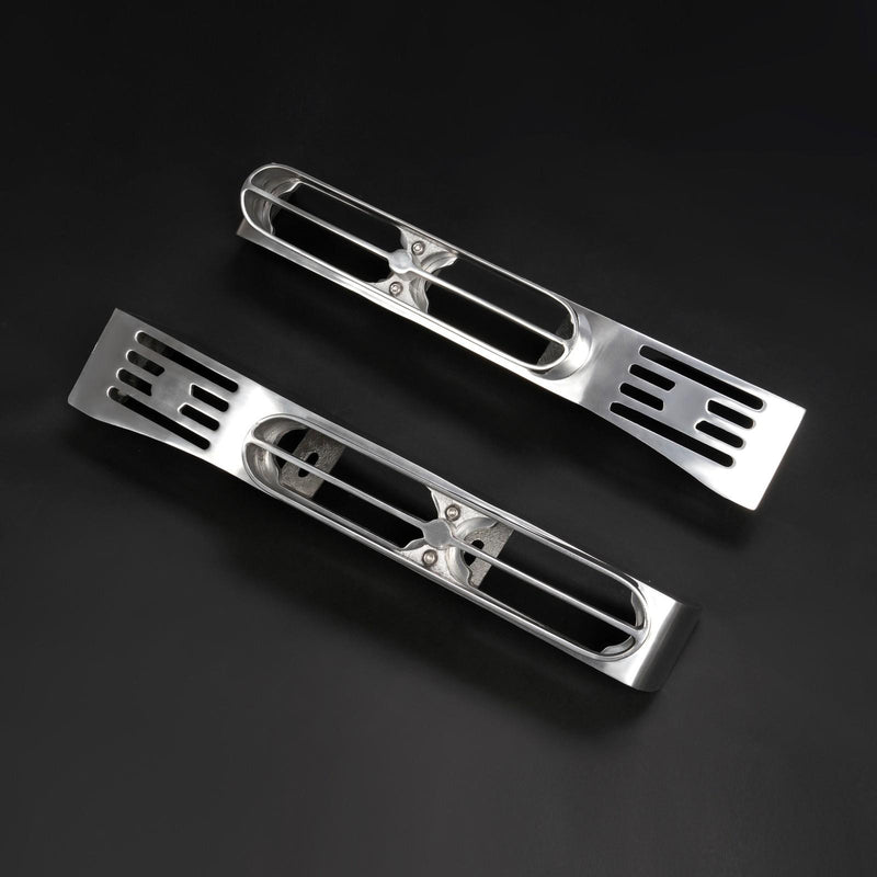 DURAFORCE Pair Silvery Front Fender Light Brackets Polish Aluminum For Peterbilt 389 388