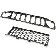 DURAFORCE For Jeep Renegade 2015-2019 Honeycomb Front Upper & Lower Grille Painted Black