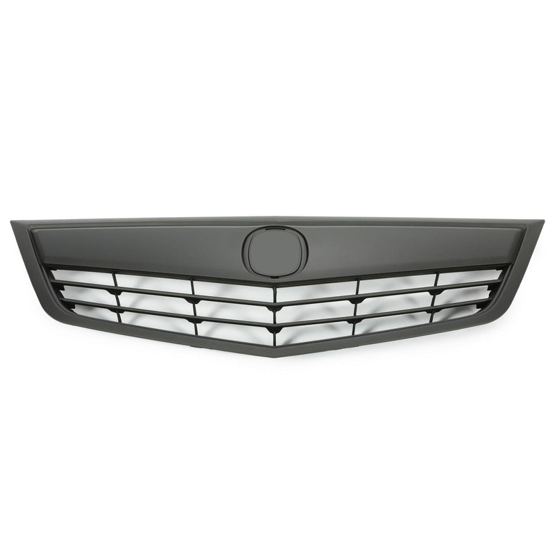 DURAFORCE For Acura TSX 2011 2012 13 2014 Matte Full Black Grill Front Bumper Upper Grille