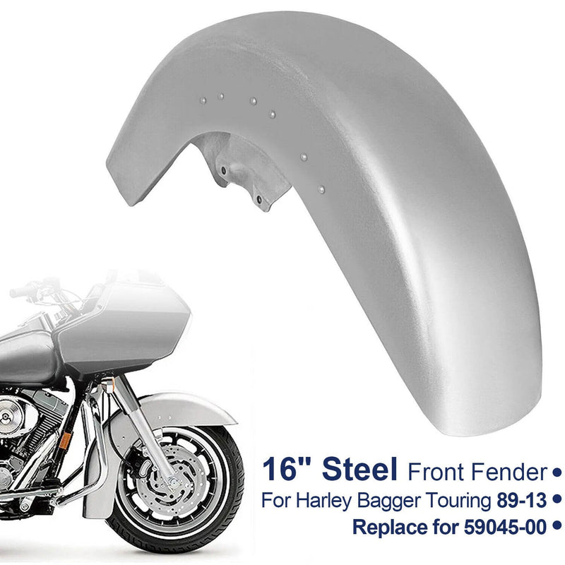 DURAFORCE Steel 16" Front Fender For Harley Bagger Touring 89-13 Electra Road Street Glide