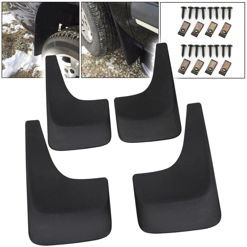 DURAFORCE 4 Pcs Mud Guards Splash Flaps For 01-14 2007 2013 Chevy Silverado 1500 2500 3500
