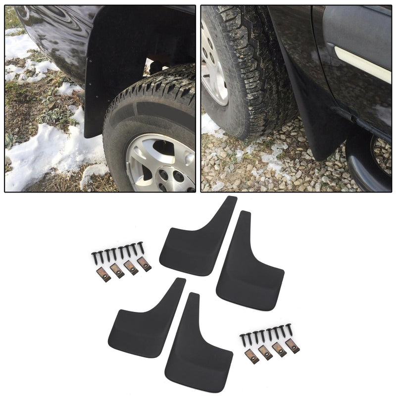 DURAFORCE 4 Pcs Mud Guards Splash Flaps For 01-14 2007 2013 Chevy Silverado 1500 2500 3500