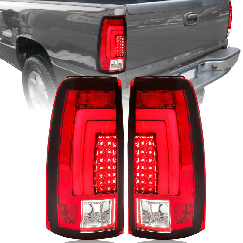 DURAFORCE For Chevy Silverado 1500 99-02 GMC Sierra 1999-2007 LED Tail Lights Brake Lamps