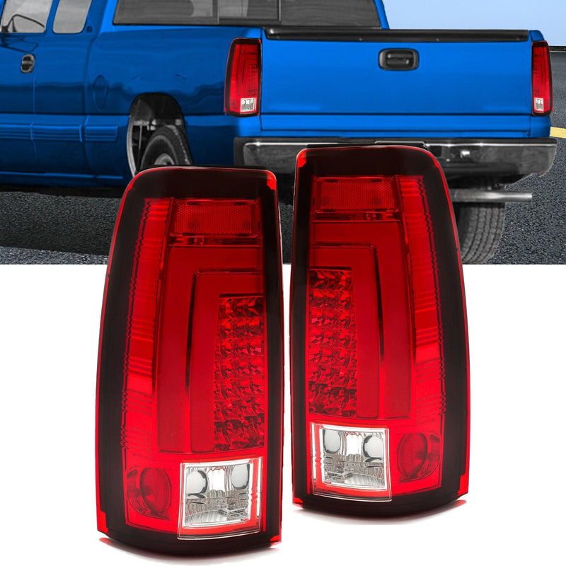 DURAFORCE For Chevy Silverado 1500 99-02 GMC Sierra 1999-2007 LED Tail Lights Brake Lamps