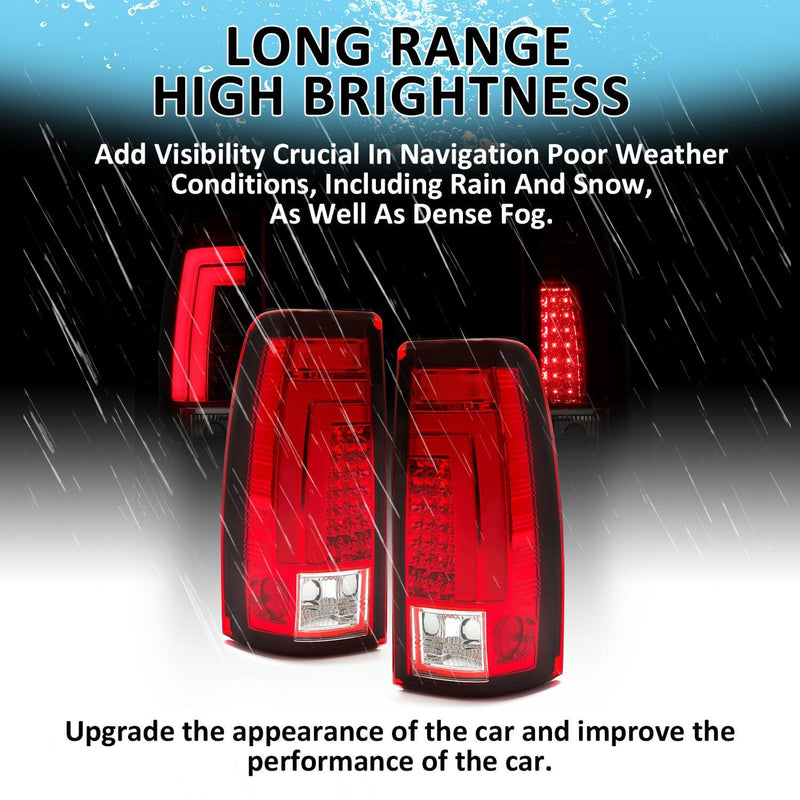 DURAFORCE For Chevy Silverado 1500 99-02 GMC Sierra 1999-2007 LED Tail Lights Brake Lamps