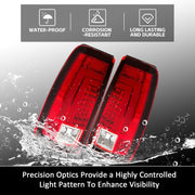 DURAFORCE For Chevy Silverado 1500 99-02 GMC Sierra 1999-2007 LED Tail Lights Brake Lamps