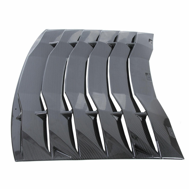 DURAFORCE For Charger Sedan 2011-2023 Carbon Fiber Style Rear Window Louver Sunshade Vent