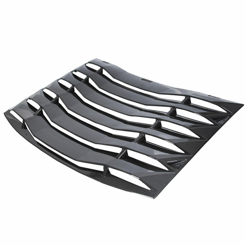 DURAFORCE For Charger Sedan 2011-2023 Carbon Fiber Style Rear Window Louver Sunshade Vent