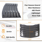 DURAFORCE For Charger Sedan 2011-2023 Carbon Fiber Style Rear Window Louver Sunshade Vent