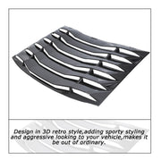 DURAFORCE For Charger Sedan 2011-2023 Carbon Fiber Style Rear Window Louver Sunshade Vent