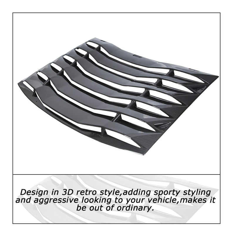 DURAFORCE For Charger Sedan 2011-2023 Carbon Fiber Style Rear Window Louver Sunshade Vent