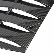 DURAFORCE For Charger Sedan 2011-2023 Carbon Fiber Style Rear Window Louver Sunshade Vent
