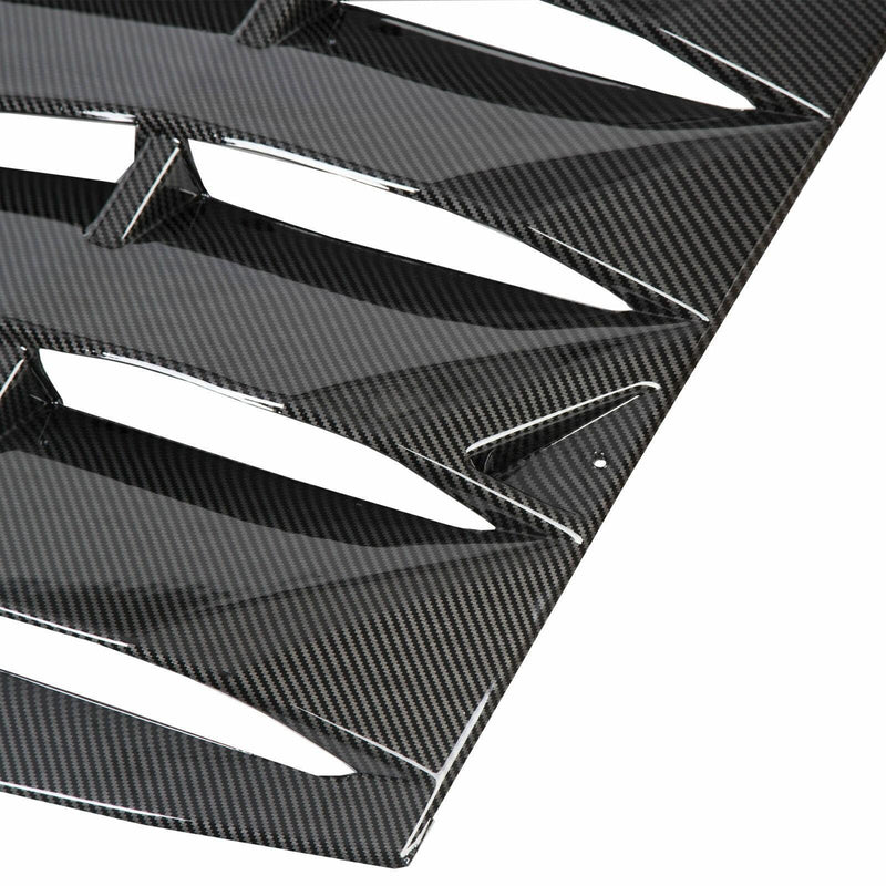 DURAFORCE For Charger Sedan 2011-2023 Carbon Fiber Style Rear Window Louver Sunshade Vent