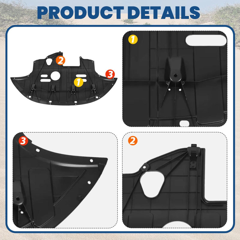 DURAFORCE Front Engine Splash Shield Under Cover For Hyundai Elantra 2017-2020 HY1228187