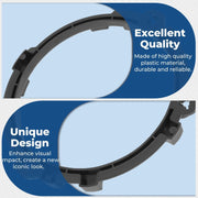 DURAFORCE Black Headlight Bulb Brackets Buckets + Light Rings For Jeep Wrangler 1997-2006