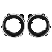 DURAFORCE Black Headlight Bulb Brackets Buckets + Light Rings For Jeep Wrangler 1997-2006