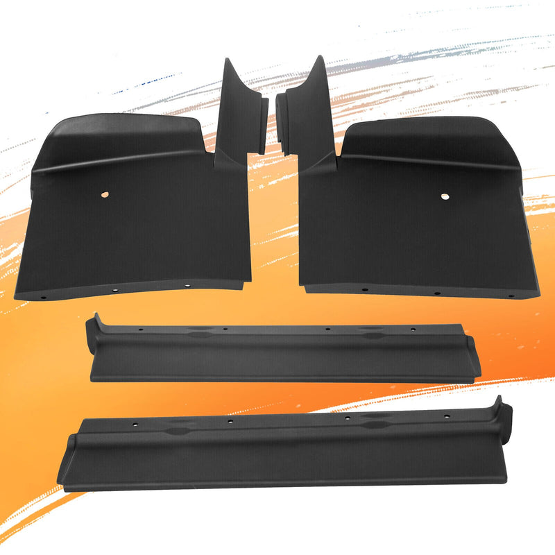 DURAFORCE Fit For Cadillac Eldorado 1979-1985 4Pcs Front Bumper Fillers Set Black