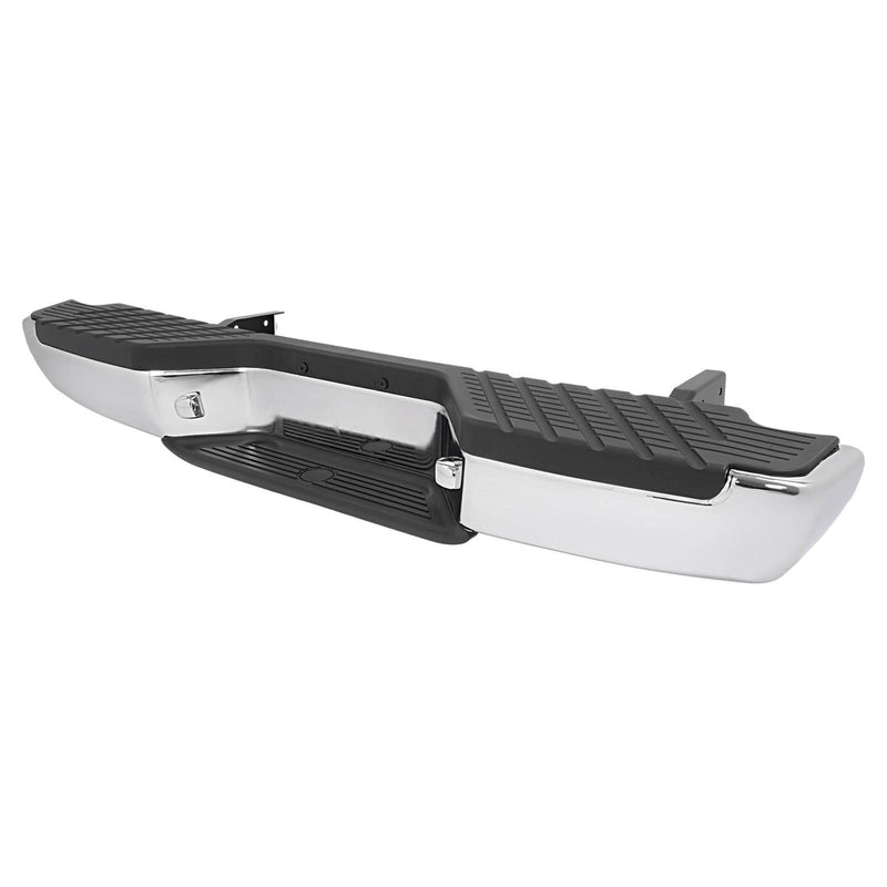 DURAFORCE For 1998-2004 Nissan Frontier Chrome Complete Rear Step Bumper W/O Sensor Hole