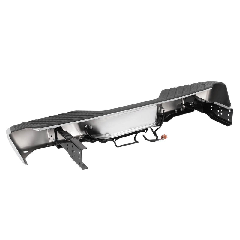 DURAFORCE For 1998-2004 Nissan Frontier Chrome Complete Rear Step Bumper W/O Sensor Hole