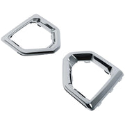 DURAFORCE Front Fog Light Outer Bezel Cover For GMC Sierra Denali SLT Chrome Set 2019-2022
