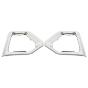 DURAFORCE Front Fog Light Outer Bezel Cover For GMC Sierra Denali SLT Chrome Set 2019-2022