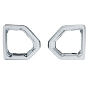 DURAFORCE Front Fog Light Outer Bezel Cover For GMC Sierra Denali SLT Chrome Set 2019-2022