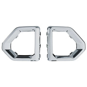 DURAFORCE Front Fog Light Outer Bezel Cover For GMC Sierra Denali SLT Chrome Set 2019-2022