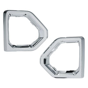 DURAFORCE Front Fog Light Outer Bezel Cover For GMC Sierra Denali SLT Chrome Set 2019-2022