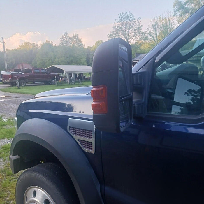 DURAFORCE Side Mirror Turn Signal Lights Amber Lens For 08-16 Ford F-250 F-350 09 10 11 12