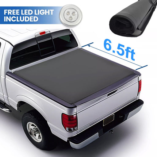 DURAFORCE 6.5' Truck Bed Tonneau Cover Soft Roll Up For Ford F150 F-150 Heritage 1997-2004