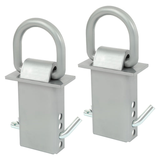 DURAFORCE 2pcs Adjustable Trailer Stake Pocket 5/8" D Ring Zinc Coated For Standard 2"x4"