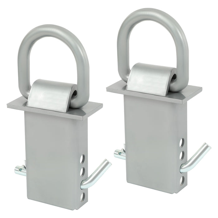 DURAFORCE 2pcs Adjustable Trailer Stake Pocket 5/8" D Ring Zinc Coated For Standard 2"x4"