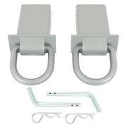 DURAFORCE 2pcs Adjustable Trailer Stake Pocket 5/8" D Ring Zinc Coated For Standard 2"x4"