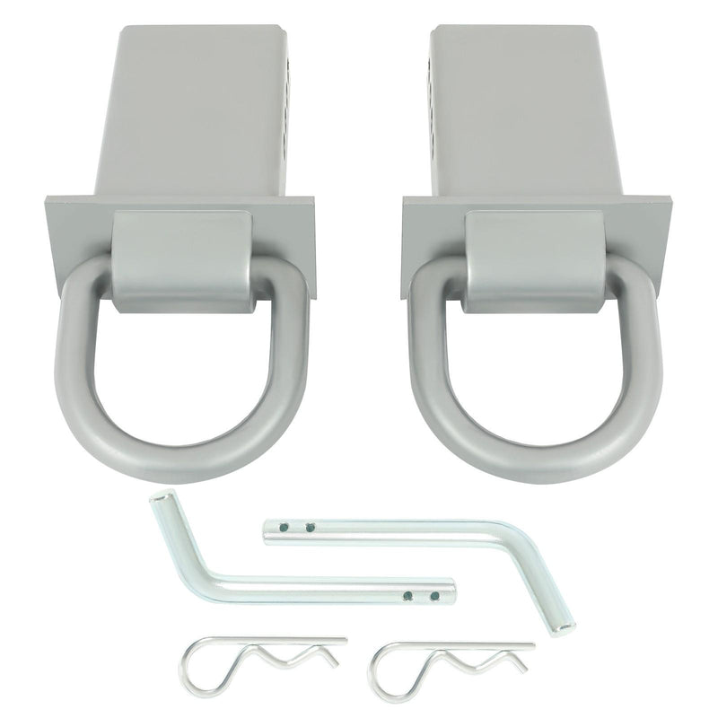 DURAFORCE 2pcs Adjustable Trailer Stake Pocket 5/8" D Ring Zinc Coated For Standard 2"x4"