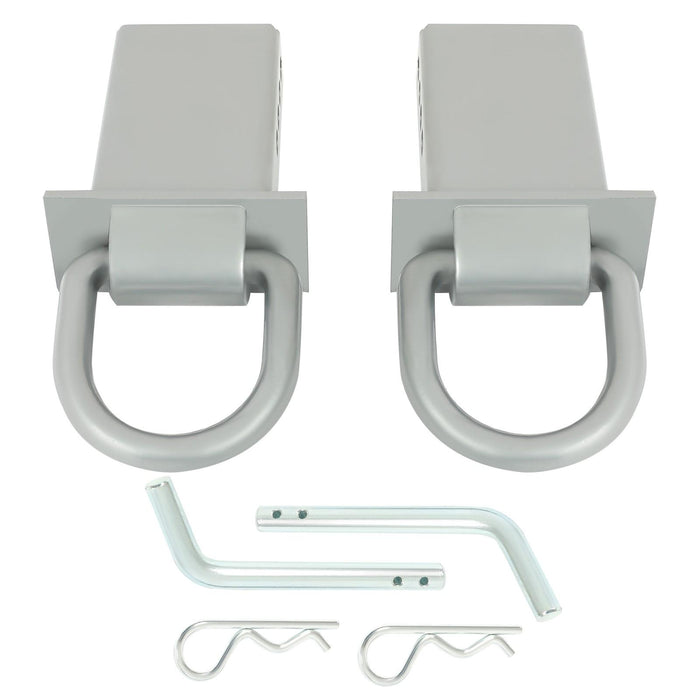 DURAFORCE 2pcs Adjustable Trailer Stake Pocket 5/8" D Ring Zinc Coated For Standard 2"x4"