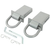 DURAFORCE 2pcs Adjustable Trailer Stake Pocket 5/8" D Ring Zinc Coated For Standard 2"x4"